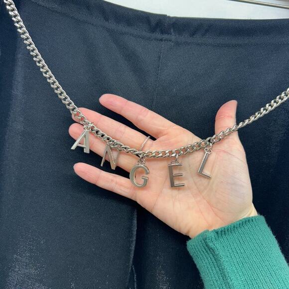 Amazing Vintage Y2K 2000s Street Magic Black Angel Chain Flare Pants Medium - Picture 6 of 7